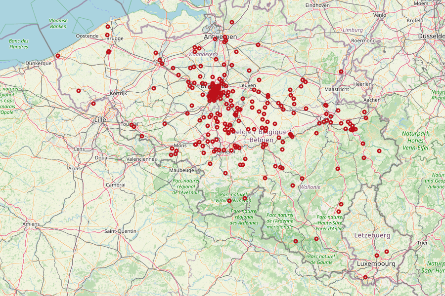 Carte des façadiers
