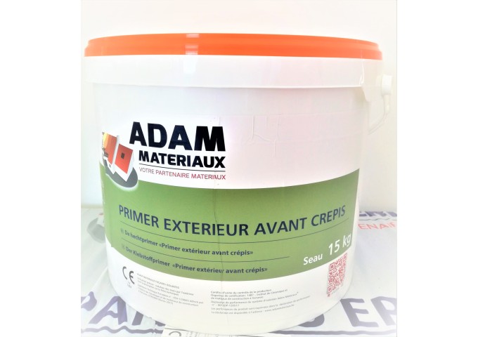 Primer Blanc Adam Materiaux avant pose crépis seau 15kg