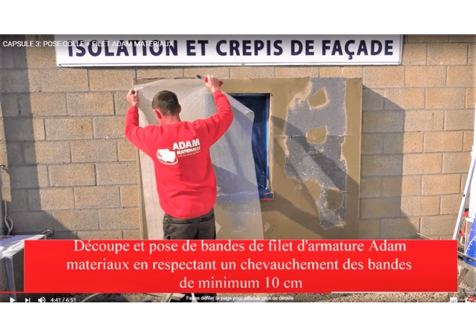 Filet Treillis Armature pour facade 145gramme Adam Materiaux Rouleau 50m²