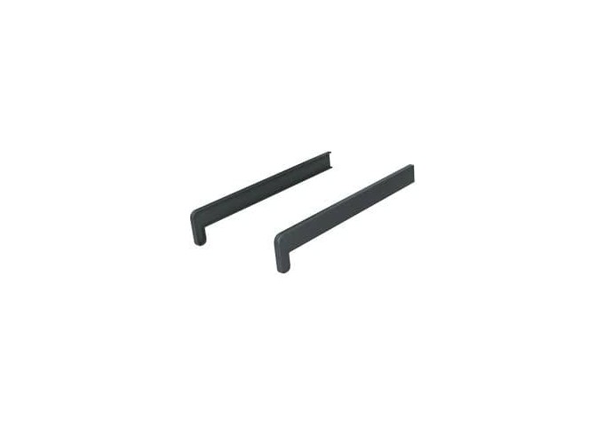 Embout.Arrêt KZ 400mm couleur 9005 Noir pour seuil Aluminium paire droite et gauche