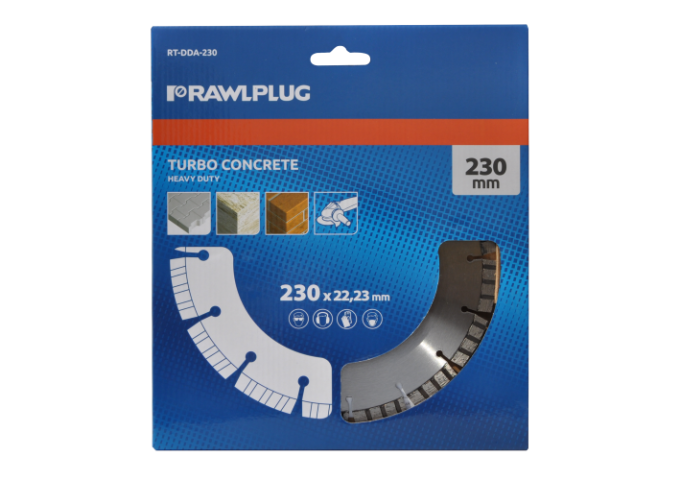 Disque Diamant 230x22 23mm Turbo universel Rawlplug pièce