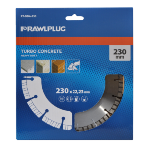 Disque Diamant 230x22,23mm Turbo universel Rawlplug/ pièce