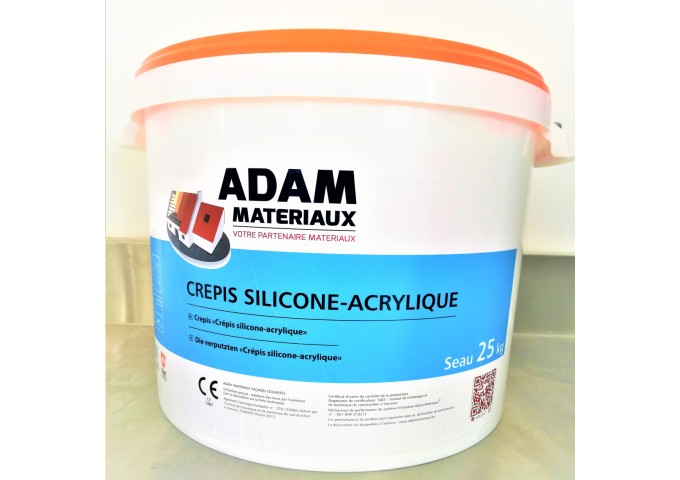 CREPIS Silicone Acrylique Adam Materiaux TO.OL022 Y 64% seau 25kg
