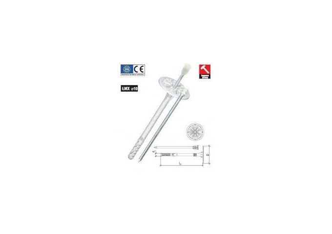 Chevilles ISOLANT 260x10mm Clou Acier LMX 10 boite 100pièces