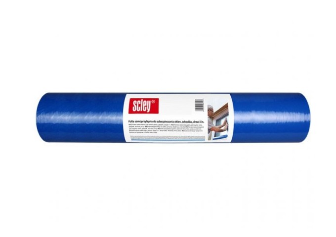 Plastique protection châssis BLEU 60cm x 75mètres Scley rouleau 45m²