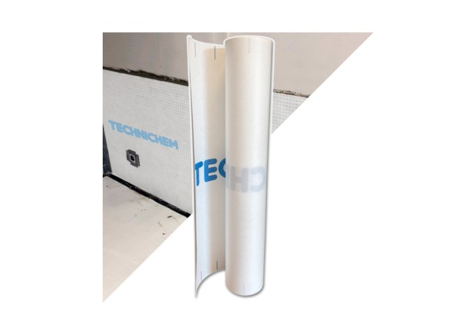 Membrane étanche 0.5mm Blanche Techni.Plaster NT 1 30 pour murs humide avant plafonnage Technichem Rouleau 30m²