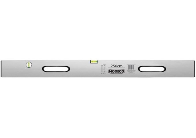 Rile règle de maçon ALU 200cm avec niveau a bulle Modeco Expert pièce