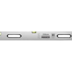 Rile/règle de maçon ALU 200cm avec niveau a bulle Modeco Expert/ pièce