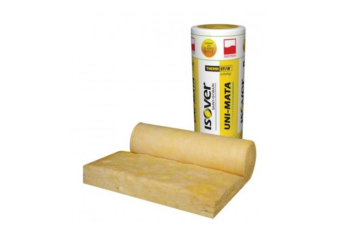 Laine de verre Isover Uni Mata 10cm rouleau 9.6m²