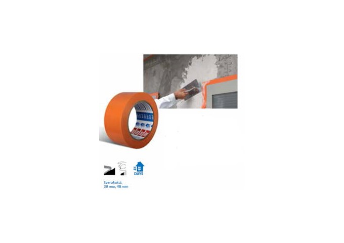 Tape . Ruban adhésif 48mm orange LARGE 397 Scley rouleau 33mètres