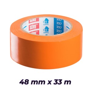 Tape - Ruban adhésif 48mm orange LARGE 397 Scley/ rouleau 33mètres