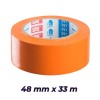 Tape . Ruban adhésif 48mm orange LARGE 397 Scley rouleau 33mètres