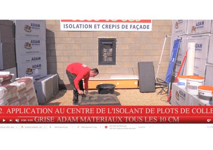 ISOLANT FACADE 24cm EPS GRIS Top 031 Adam Materiaux 1m²