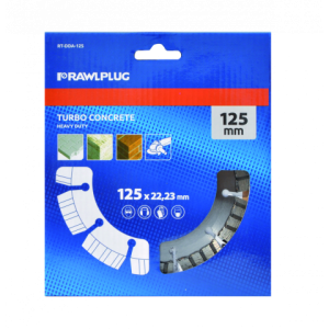 Disque Diamant 125x22,23mm TURBO RT-DDA-125 Rawlplug/ pièce