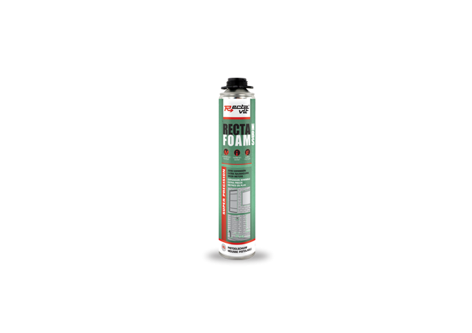 Mousse PUR RECTA FOAM NBS expansive à visser Rectavit Bombe 800ml