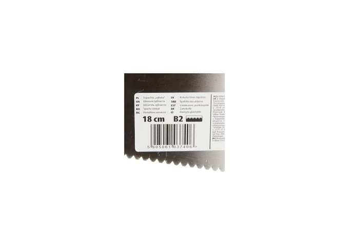 Spatule Dentelée 180x120mm en acier avec manche en bois pièce