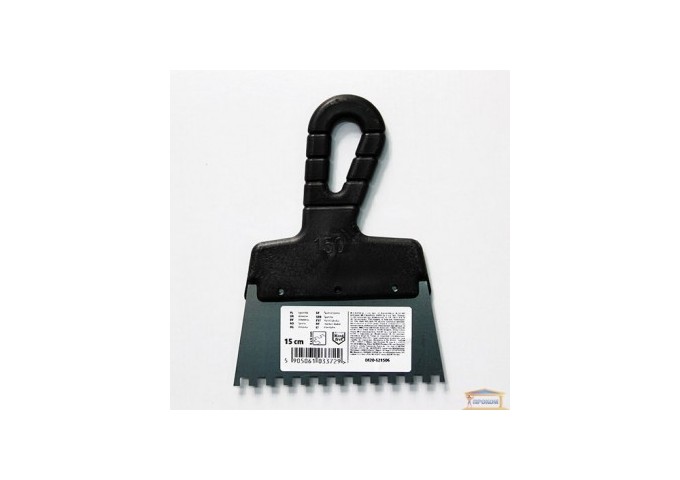 Spatule Dentelée 6x6mm 150x100mm en acier avec poignée en résine Hardy pièce