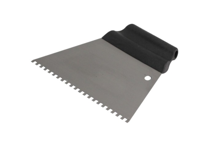 Spatule Dentelée 4x4mm 180x130mm en acier avec poignée en résine Kubala 0515 pièce