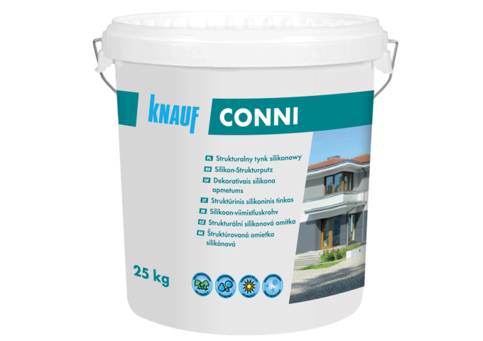 Crépis KNAUF Conni S Blanc 1.5mm siliconé seau 25kg