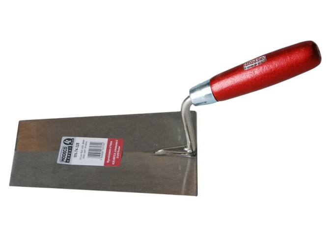 Truelle Façade et Plafonnage 188x125mm acier avec poignée Bois Modeco pièce