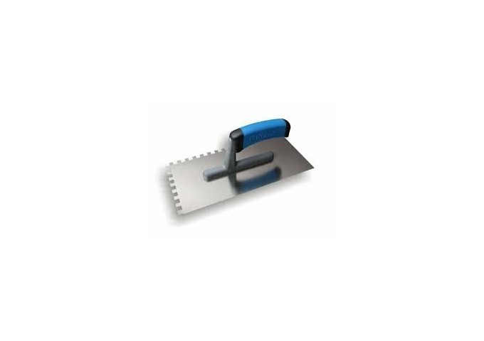 Platresse Dentelée 8x8mm en acier 270x130mm avec poignée plastique G.1 Kubala 0203 pièce