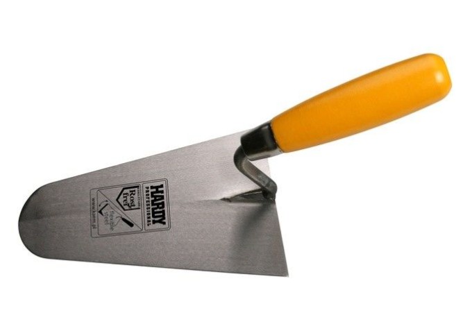 Truelle ronde pour maçon 200x120mm en acier avec poignée en bois Hardy 30 pièce