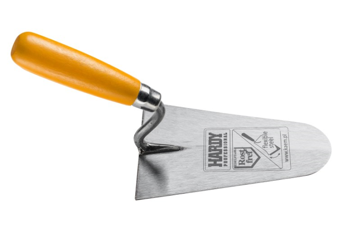 Truelle ronde pour maçon 200x120mm en acier avec poignée en bois Hardy 30 pièce