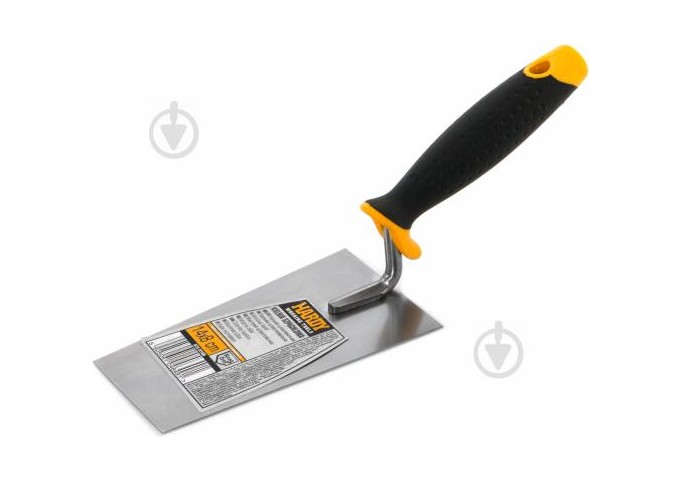 Truelle pour Façade et Plafonnage 140x80mm en acier avec poignée en résine 2K Hardy 28 pièce