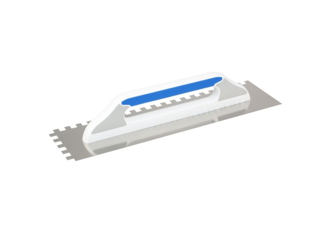 Platresse Dentelée 8x8mm en acier 480x130mm poignée plastique G.12 Kubala 0253 pièce