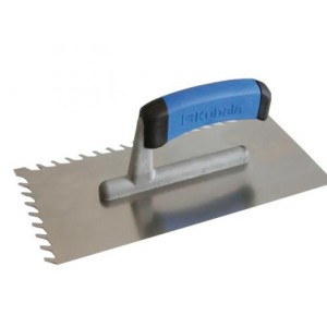 Platresse Dentelée 8x8mm en acier 270x130mm avec poignée plastique plat G-1 Kubala 0487/ pièce