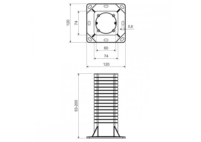 Blochet 200x120mm installation electrique KEZ 301.01 isolant EPS