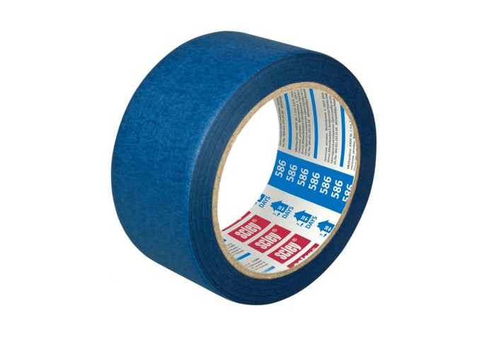 Tape . Ruban adhésif 38mm Bleu pour travaux peintures 586 Scley Rouleau 33mètres