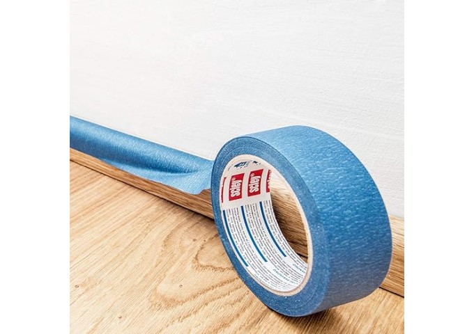 Tape . Ruban adhésif 38mm Bleu pour travaux peintures 586 Scley Rouleau 33mètres