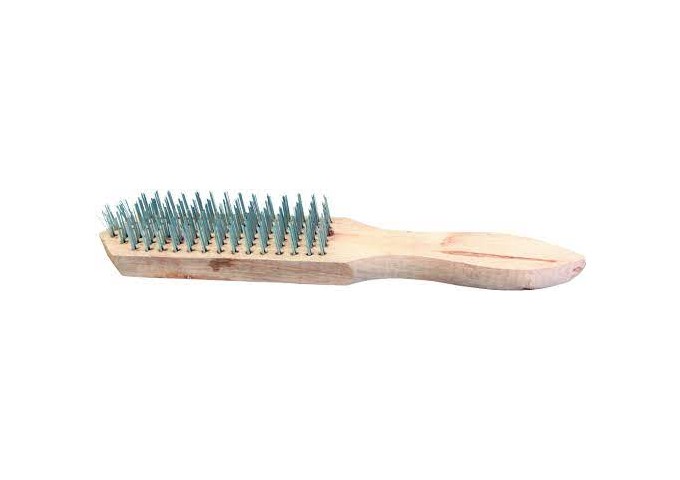 Brosse métallique 5 rangs Profi manche en bois
