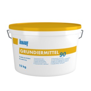 Knauf Grundiermittel 90 Stuc Primer jaune pour Plaque-plâtre + Bloc Cellulaire + Ytong/ seau 15kg