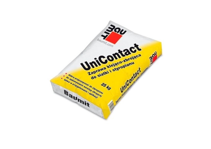 Colle Grise BAUMIT UNICONTACT pour le collage et enduisage isolant EPS palette 42sacs x 25Kg 1050Kg