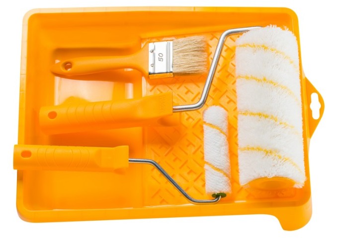 Set de peinture pour pose primer avant crépis