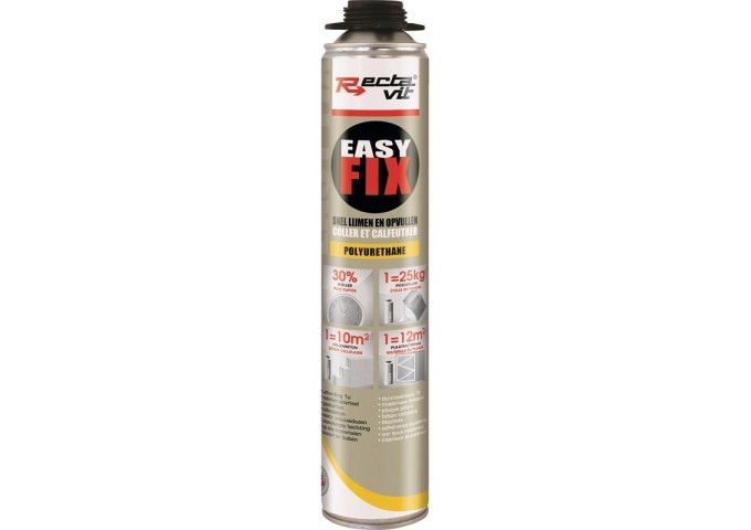 Mousse PUR EASY FIX NBS non expansive à visser Rectavit bombe 750ml