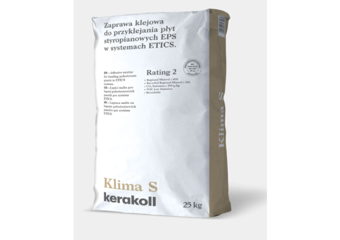 Colle Grise Kerakoll Klima S pour le collage Isolants EPS palette 48 sacs x 25Kg 1200Kg