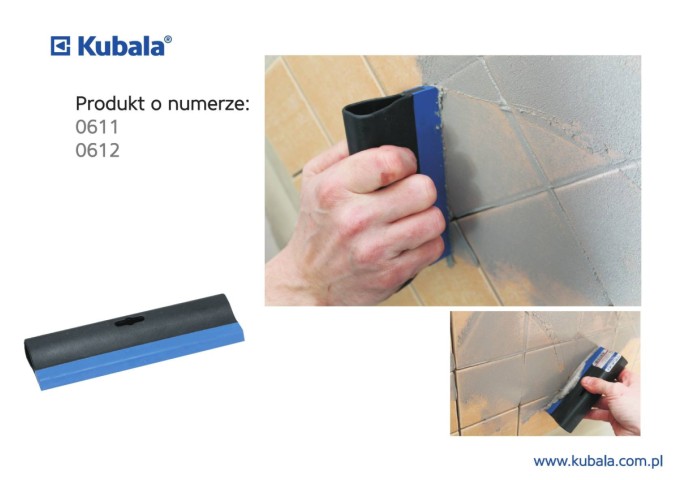 Spatule Lisse 245x80mm caoutchouc avec poignée en résine Kubala 0612 pièce