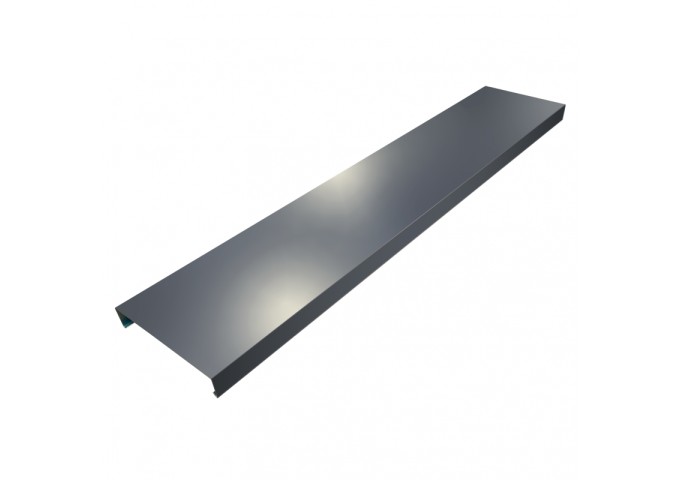 COUVRE MUR Aluminium 400mm 7016 brillant Epaisseur 1mm pièce 6mètres