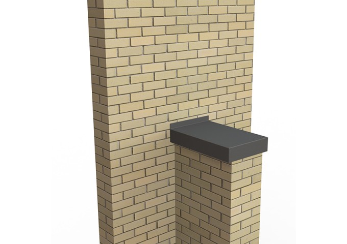 COUVRE MUR Aluminium 400mm 7016 brillant Epaisseur 1mm pièce 6mètres
