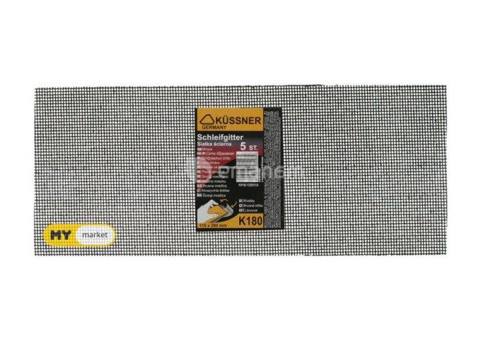 Grille de ponçage en acier *180* 115x280mm Kussner 5pièces