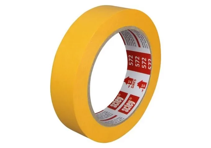Tape . Ruban adhésif 25mm Orange pour travaux peinture *572* Scley rouleau 33mètres