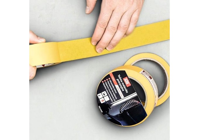 Tape . Ruban adhésif 25mm Orange pour travaux peinture *572* Scley rouleau 33mètres