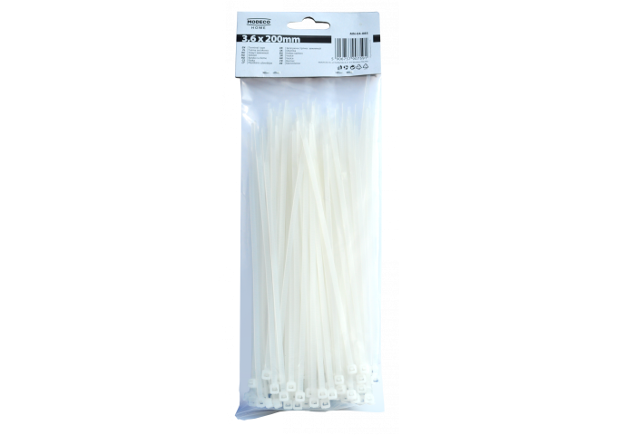 Colson Blanc 200 x 3.6mm Modeco 100pièces