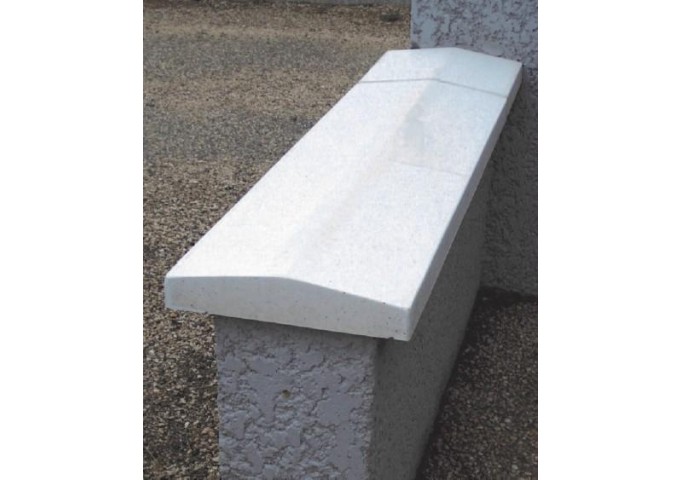 Couvre mur béton 50x30cm DELTA 2 pans pièce