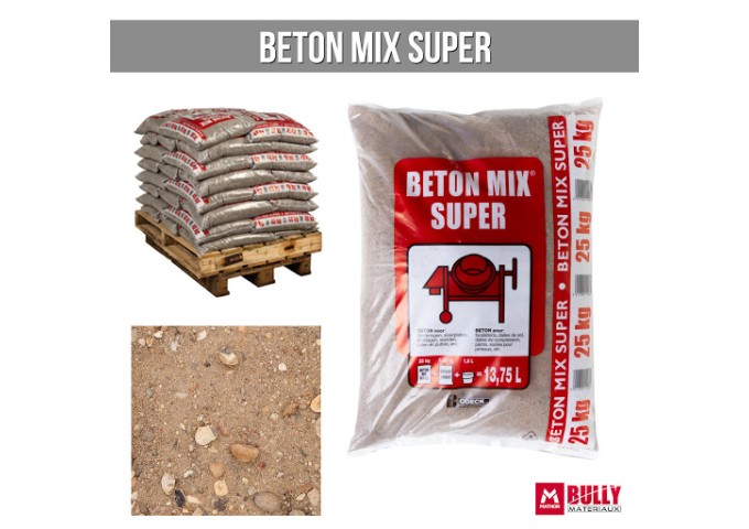 Sac sable Betonmix 0 4 + 4 16mm mélange béton Coeck sac 25kg