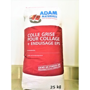Colle Grise pour collage + enduisage isolants EPS Adam Materiaux/ sac 25kg