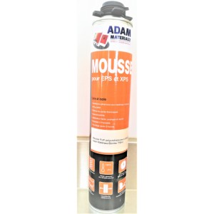Mousse PUR pour collage EPS non expansive à visser Adam Materiaux/ bombe 750ml